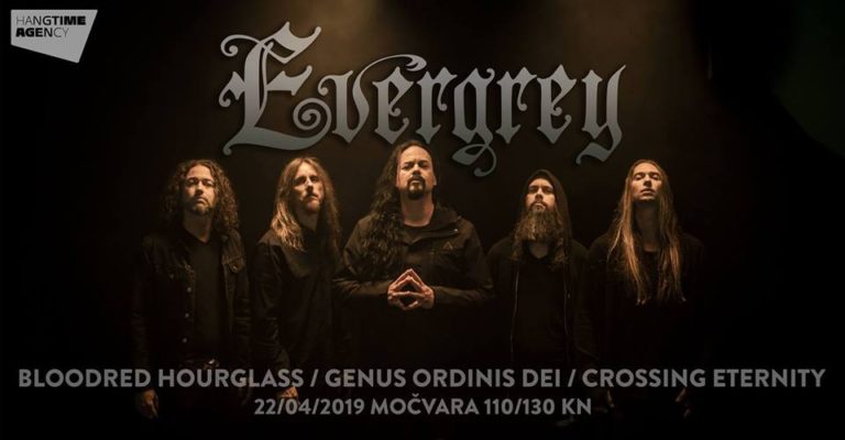 EVERGREY, Bloodred Hourglass,Genus Ordinis Dei, Crossing Eternity – Zagreb, Močvara, 22.04.2019