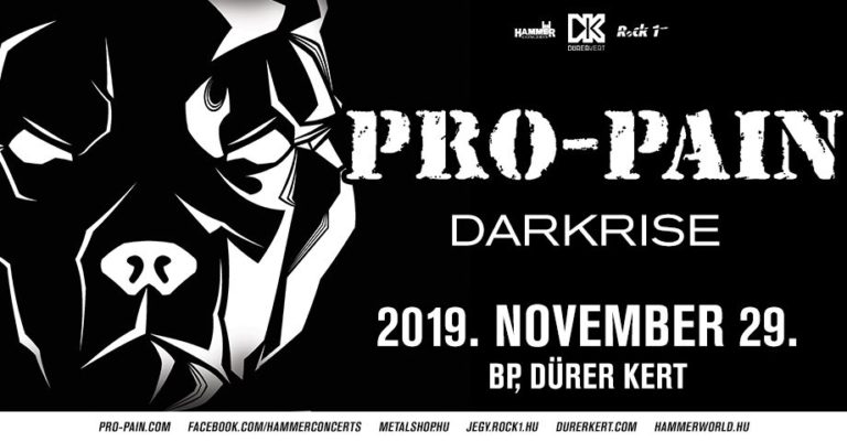 PRO-PAIN, Darkrise, Septic Pain – Dürer Kert, Budapest, 29.11.2019