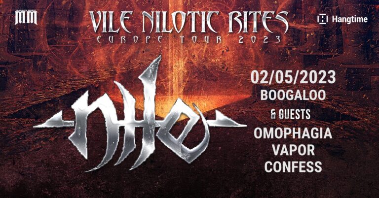 NILE, Omophagia, Vapor, Confess; Boogaloo, Zagreb, 2.5.2023