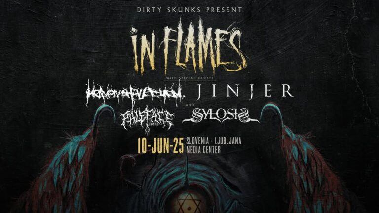 IN FLAMES, Heaven Shall Burn, Jinjer, Paleface Swiss, Sylosis, Media Center, Ljubljana, 10.6.2025 IN FLAMES, Heaven Shall Burn, Jinjer, Paleface Swiss, Sylosis, Media Center, Ljubljana, 10.6.2025