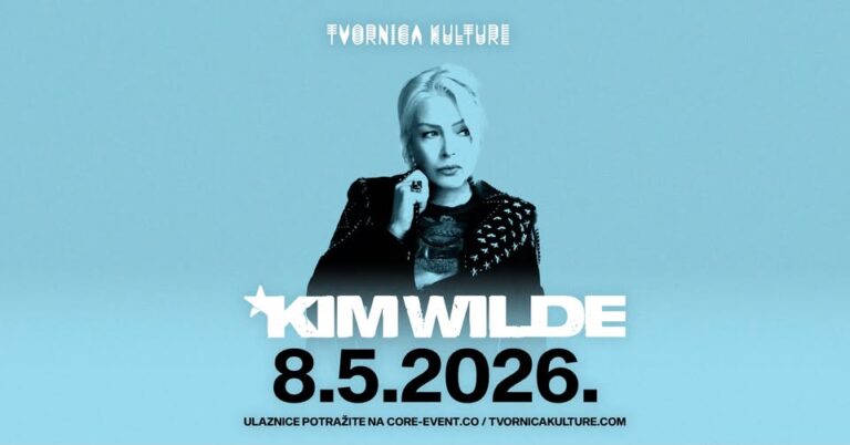 KIM WILDE, Tvornica Kulture, Zagreb, 8.5.2026