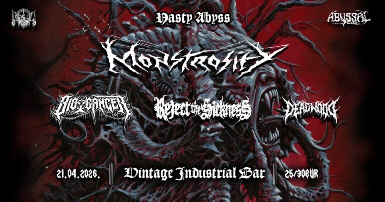 NASTY ABYSS: MONSTROSITY, Bio-Cancer, Reject The Sickness, Deadwood, VIB, Zagreb, 21.4.2026