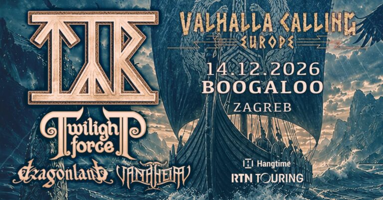 TÝR, Twilight Force, Dragonland, Vanaheim, Boogaloo Zagreb, 14.12.2026