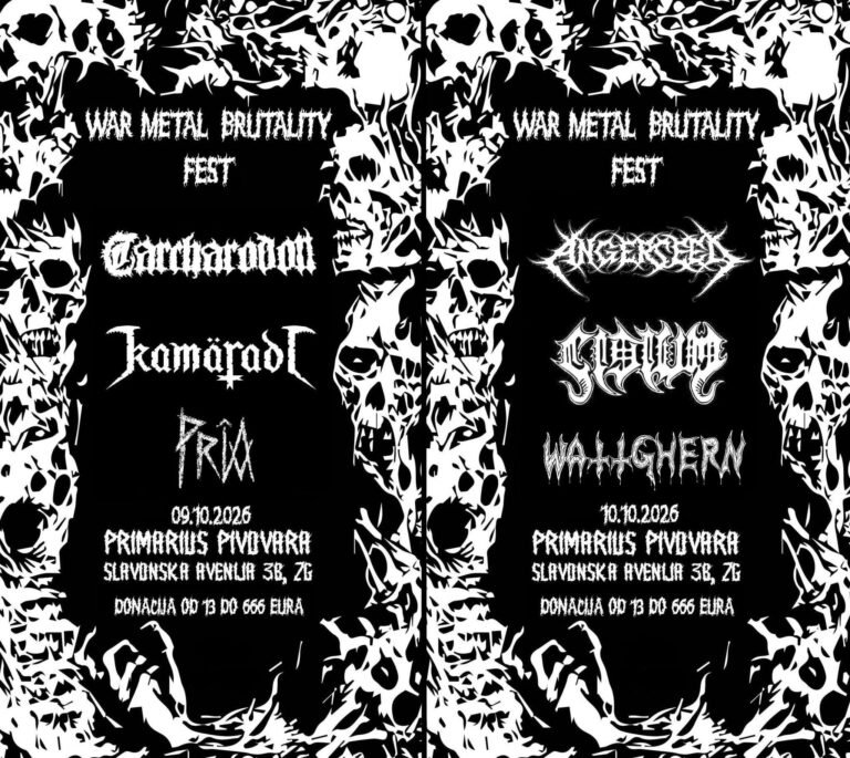 WAR METAL BRUTALITY FEST, Primarius craft brewery, Zagreb, 9.-10.10.2026 WAR METAL BRUTALITY FEST, Primarius craft brewery, Zagreb, 9.-10.10.2026